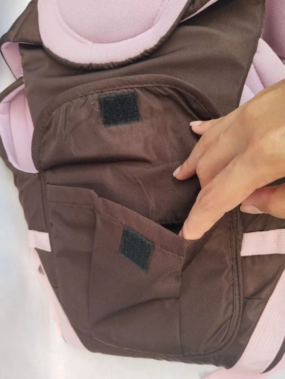Canguru Jadobo para bebê marrom e rosa - Foto 2