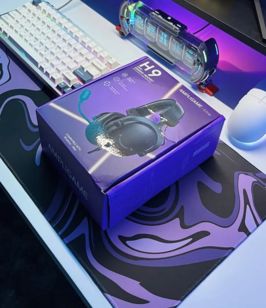 HEADSET GAMER H9 - MICROFONE DESMONTÁVEL SURROUND VIRTUAL 7.1 - Foto 5