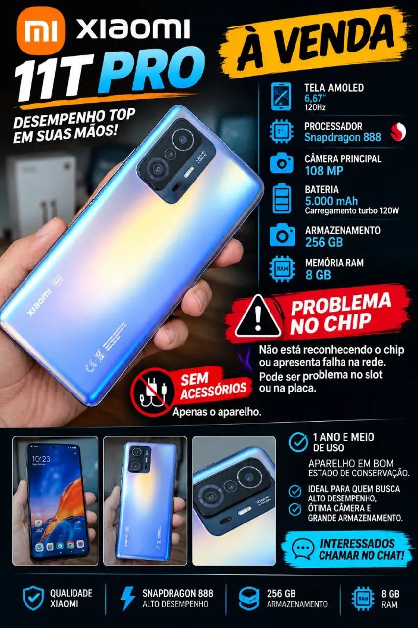 Vendo ou troco XIAOMI 11t pro 5g