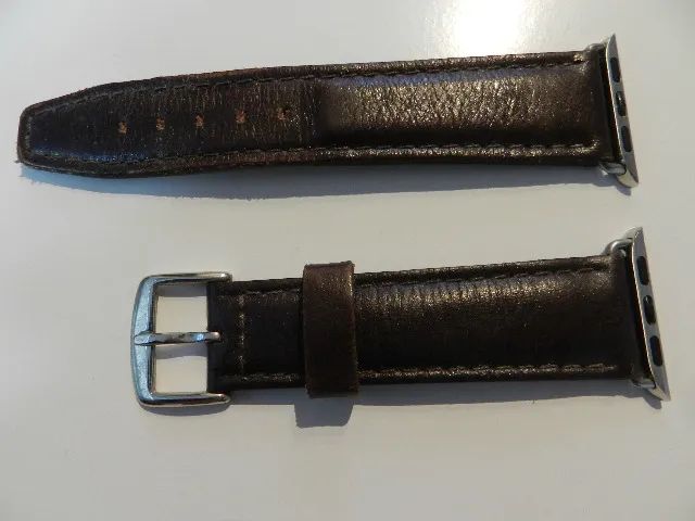 Pulseira Para Apple Watch 38mm ou 40mm em Couro Marrom - Foto 3