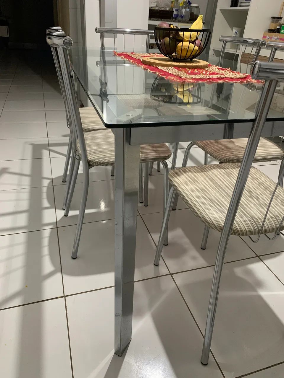 Mesa 6 cadeiras cromada Carraro  - Foto 2
