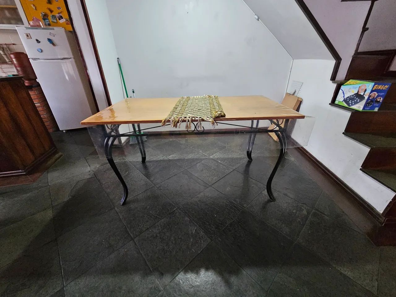 Mesa rústica madeira e ferro - Foto 2