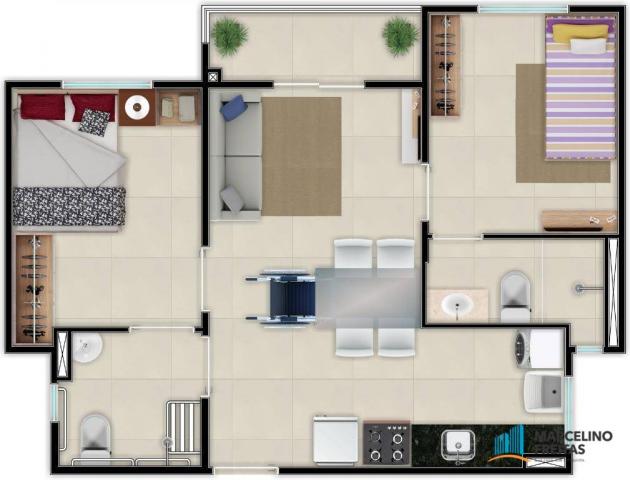 Apartamento com 2 dormitórios à venda, 45 m² por R$ 150.000 - Tamatanduba - Eusébio/CE - Foto 5