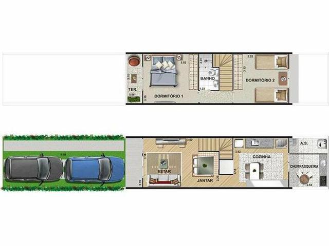 Casas prontas em Jandira 2 dormitórios com quintal Minha Casa Minha Vida - Foto 8
