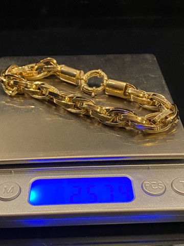 Pulseira em ouro 18k 750 25 gramas - Foto 3