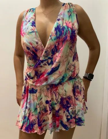 (TAM: M) Vestido Saída Praia Blue Beach