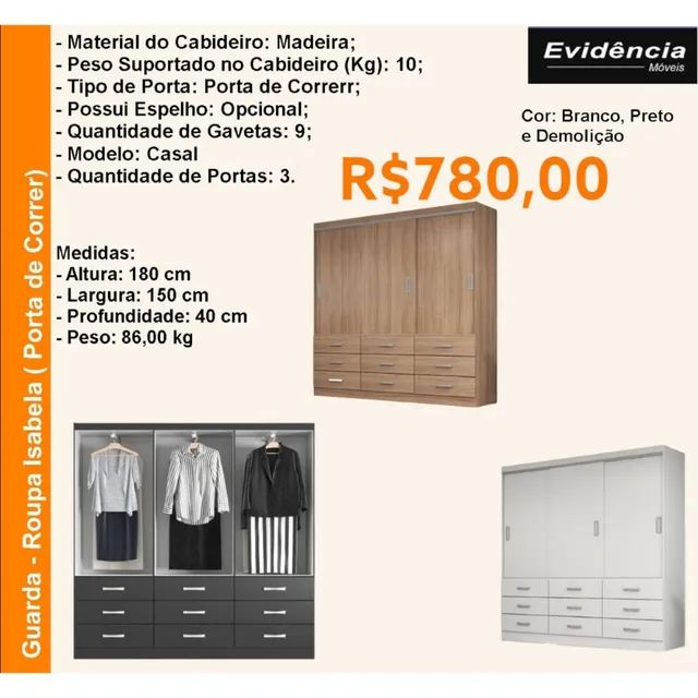 Guarda roupas com o preço que cabe no seu bolso ? - Foto 3