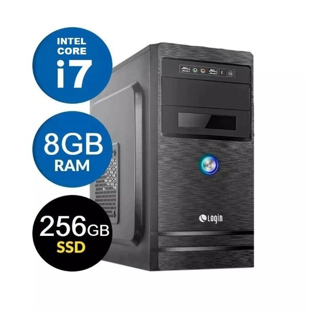 PC Intel Core I7 | 8GBs | SSD 240 GBs (Rápido, Escritório, Loja, Servidor) Novo 