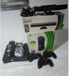 Xbox 360 completo 250GB na caixa + kinect + alguns jogos originais e paralelos.
