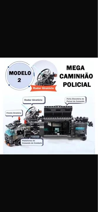 Blocos de montar policial SWAT - 820 Peças + 8 Boneco - Foto 6