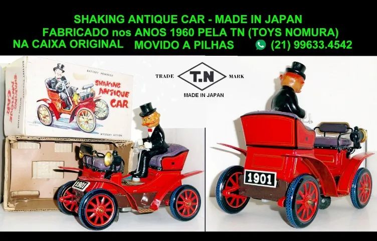 Shaking Antique  Car. Da marca Tn. Raridade. - Foto 5