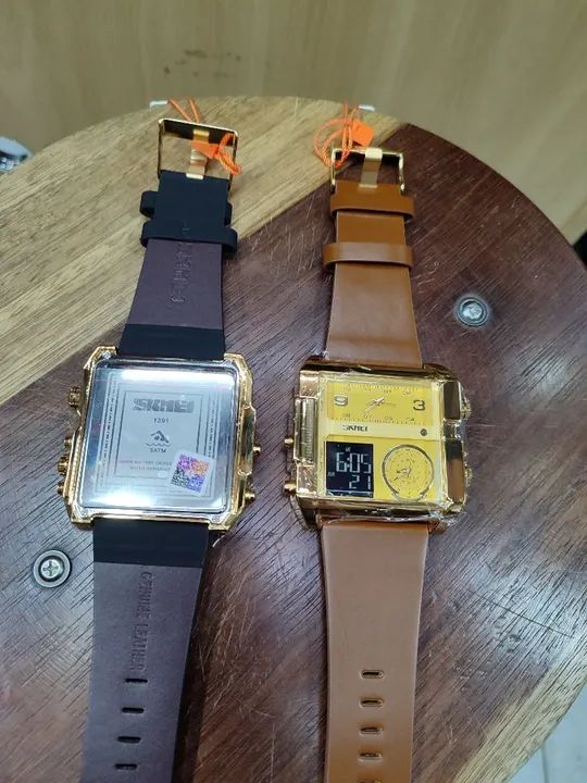 Relógio masculino pulseira de couro  - Foto 5
