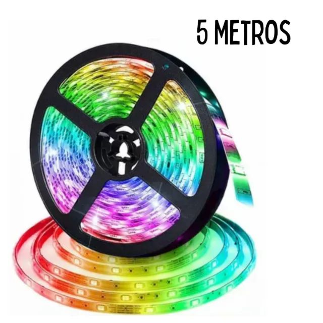 Kit fita LED RGB 5 m Acompanha fonte e controle remoto _ CS479 - Foto 3