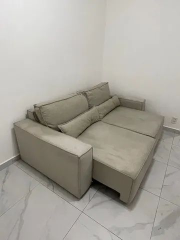 Sofá Retrátil 2 Lugares Cinza