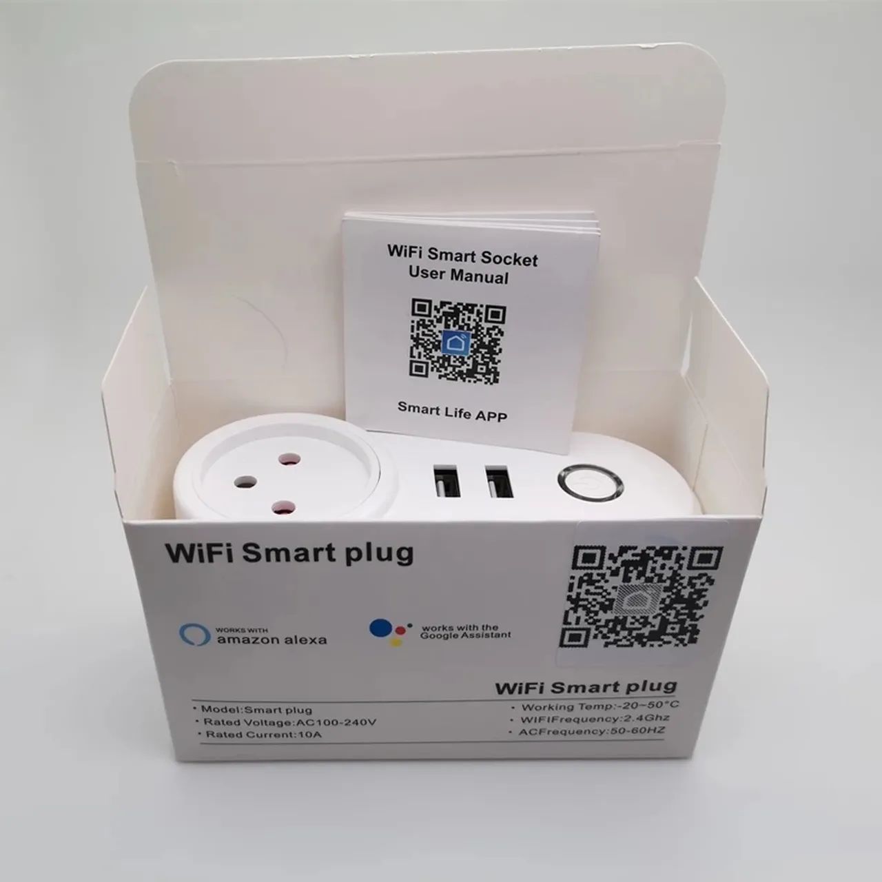 Tomada Inteligente Wi-fi com carregamento USB - Compatível com Alexa e Google Home - Foto 3