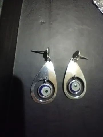 Brinco prata Olho grego jóia prata 925 - Foto 2