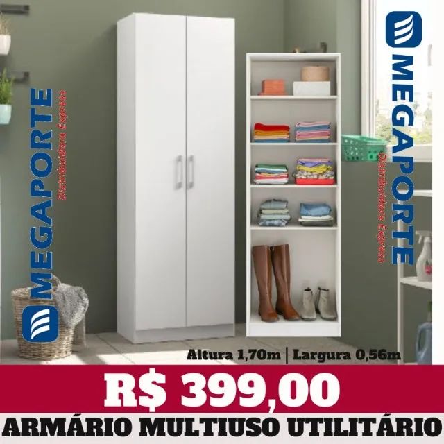 Armário Escritório Utilitário 2 Portas (Novo) Entrega Grátis!   - Foto 3