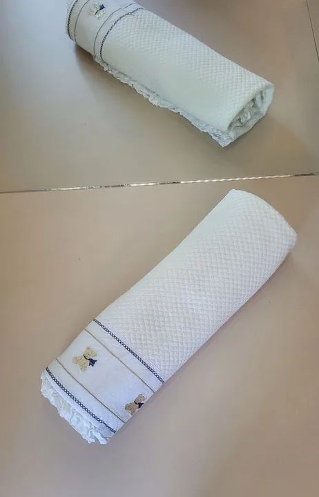 Manta para Bebê - Enxoval -  Branco com Ursinhos