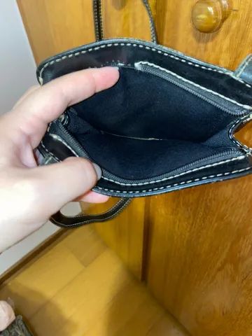 Bolsa couro preta  - Foto 2