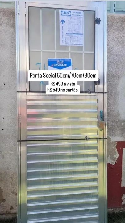 Portas de Alumínio 60cm / 70cm e 80cm - Foto 4