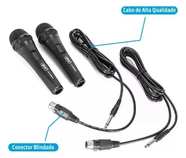 Microfone com fio 2 na caixa  - Foto 4