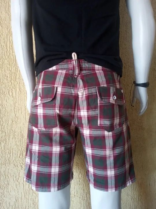 Bermuda Masculina Xadrez Zara - Foto 3