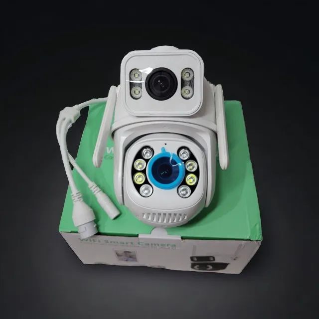 Câmera 8MP 4K Wifi Lente Dupla Detecção de Movimento Para Ambientes Externos e Internos