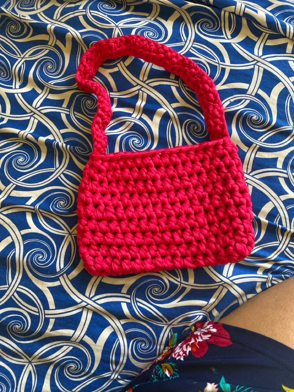Bolsa de Crochê Rosa Artesanal