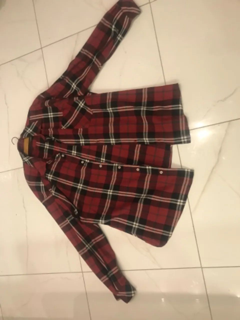 Blusa unissex em xadrez belíssimo mangas compridas para qualquer composição nunca usado  - Foto 5