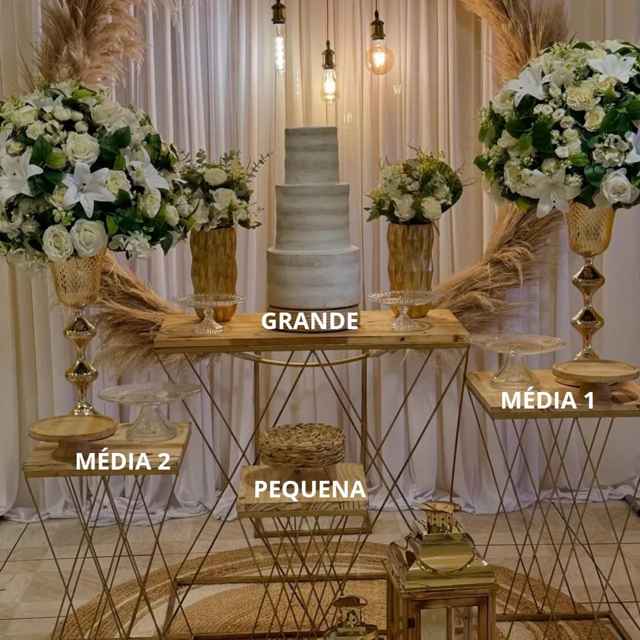 Conjuntos de mesa Decoração de aniversário Casamento escrivaninha Móveis Casa - Foto 3