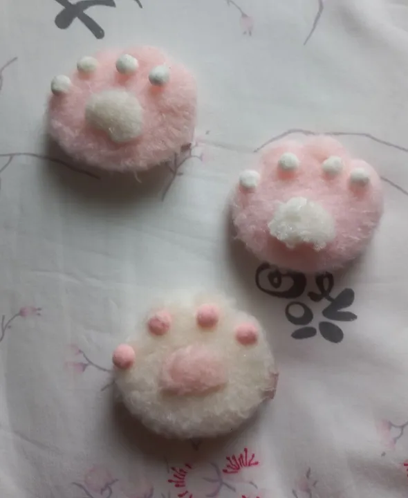 Presilhas de patinha kawaii 3 unidades