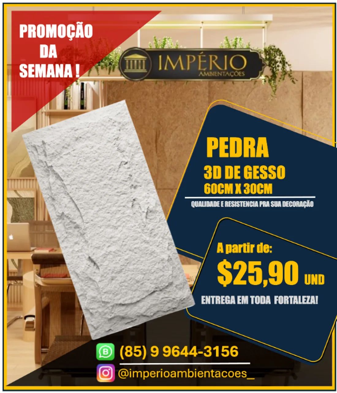 PEDRA LEVE GESSO EM PROMOÇÃO