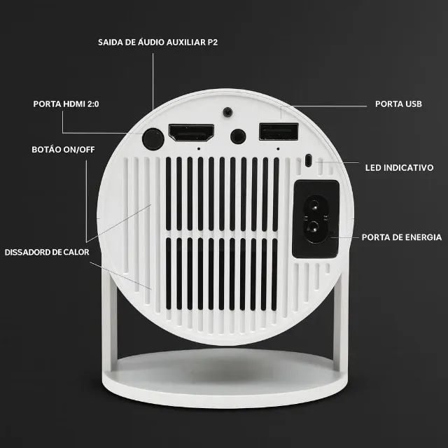 Projetor Branco Android 11 Hy300 64292074972289122