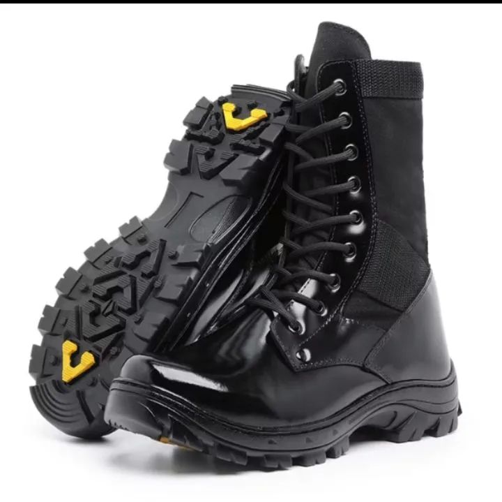 Bota Coturno Masculina Preta Couro, Nova, n42