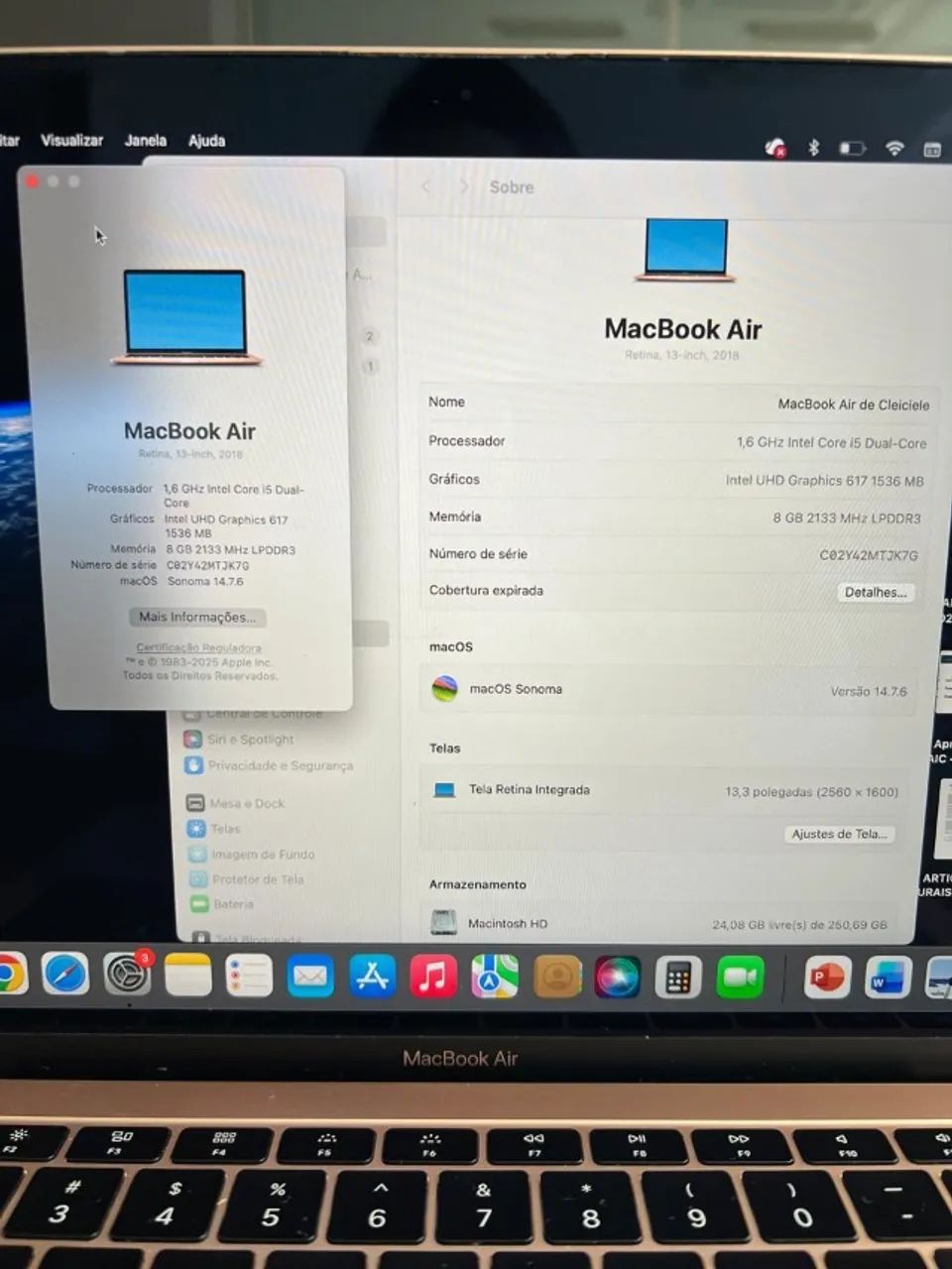 MacBook Air 13 Polegadas 256 de memória -  Intel Core i5 - 2018 - Foto 4