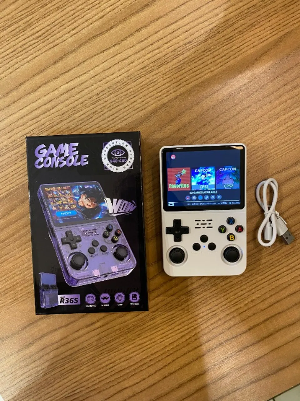 Vídeo Game Portátil R35S R36SRetrô Game 64gb 15.000 jogos