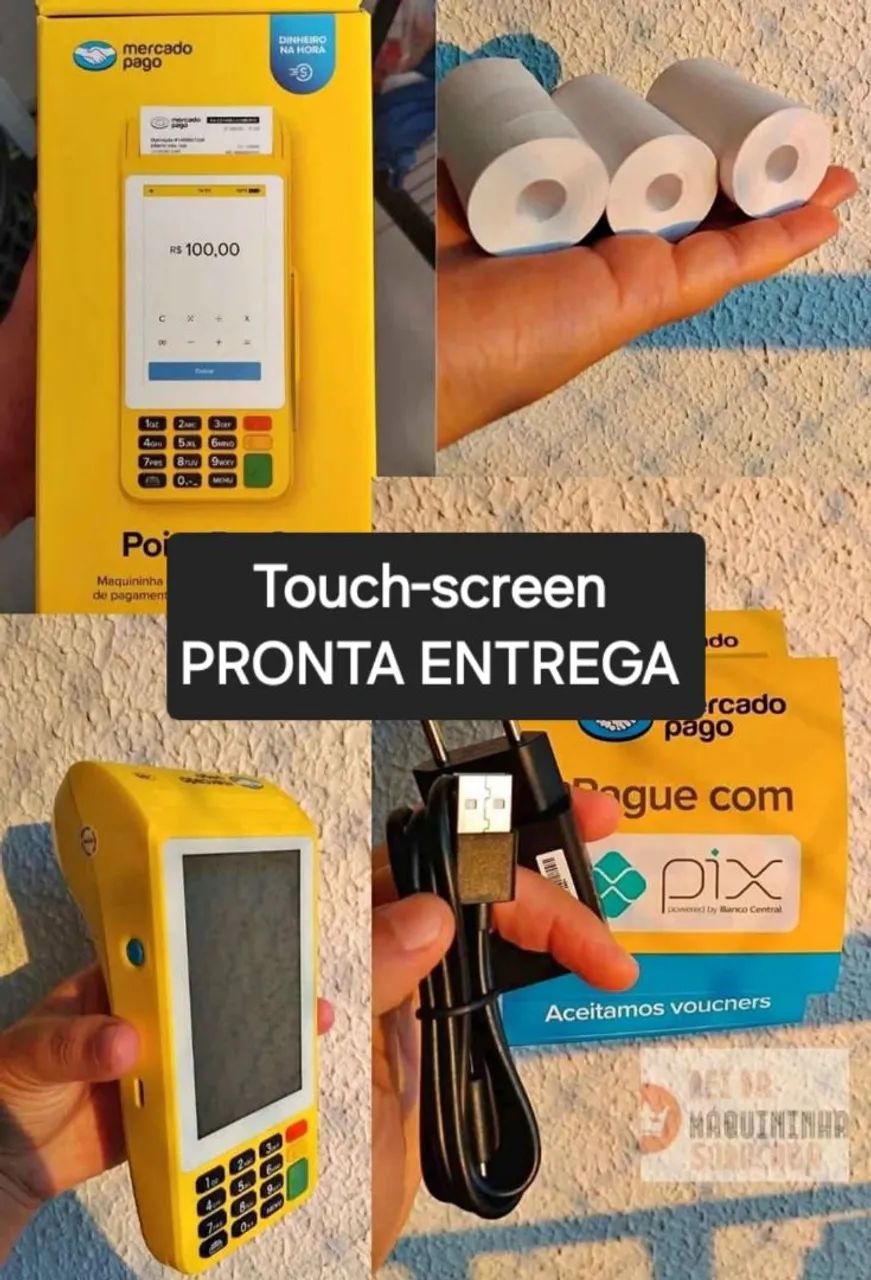 Maquininha de Cartão, faz impressão, Touch Screen