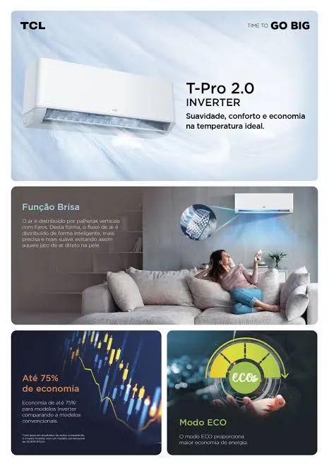 Ar Condicionado TCL T-Pro 2.0 Inverter 18000 - Foto 3