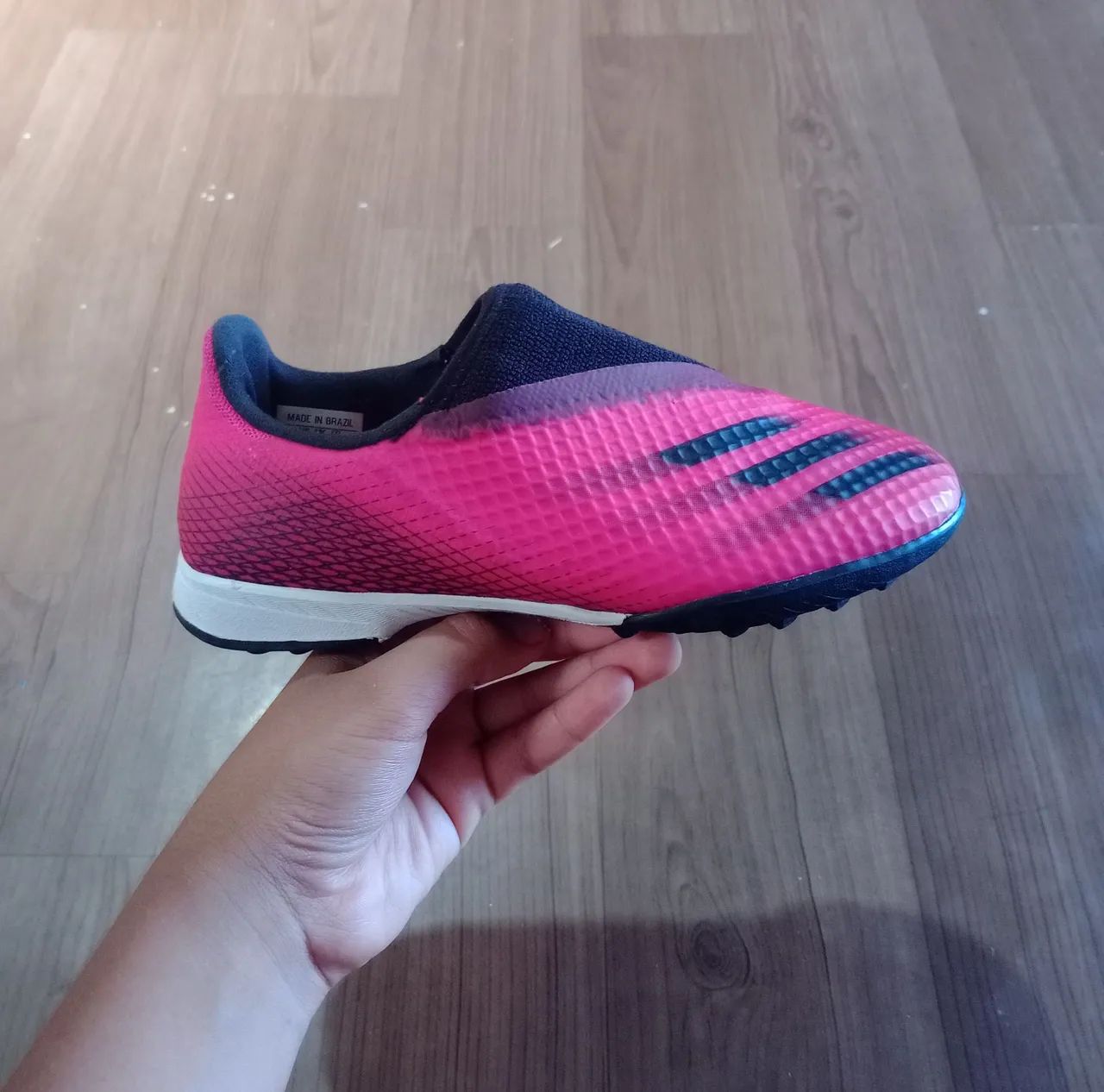 Chuteira infantil Society adidas X Ghosted.3 Laceless - Original  - Foto 2