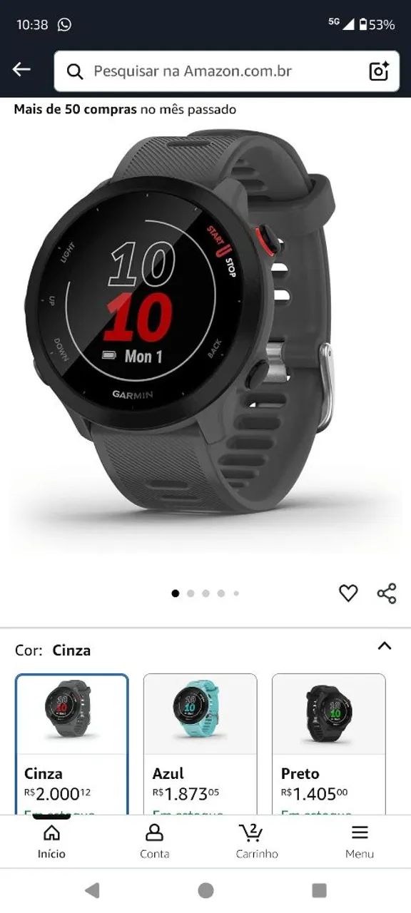 Relógio Garmin Forerunner 55 GPS - Foto 4