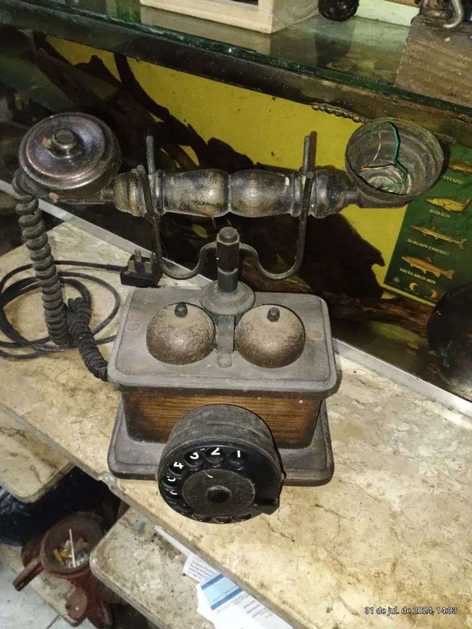 Vendo o telefone antigo para decoração ou coleção - Foto 4