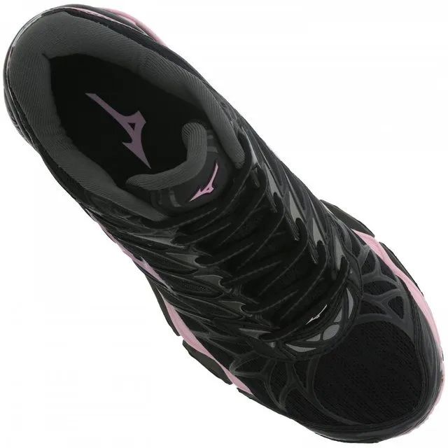 Tênis Mizuno Wave Prophecy Preto Rosa Novo Original na Caixa