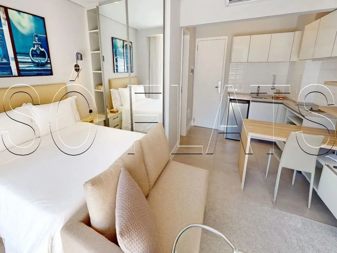 Studio para locação de alto padrão com 36m² no bairro de Pinheiros ao lado do Shopping Igu