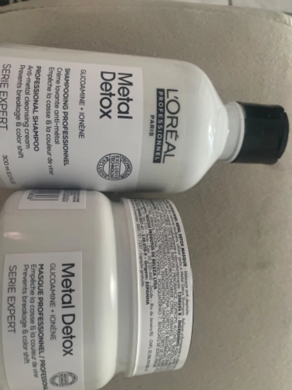 Shampoo e máscara metal detox