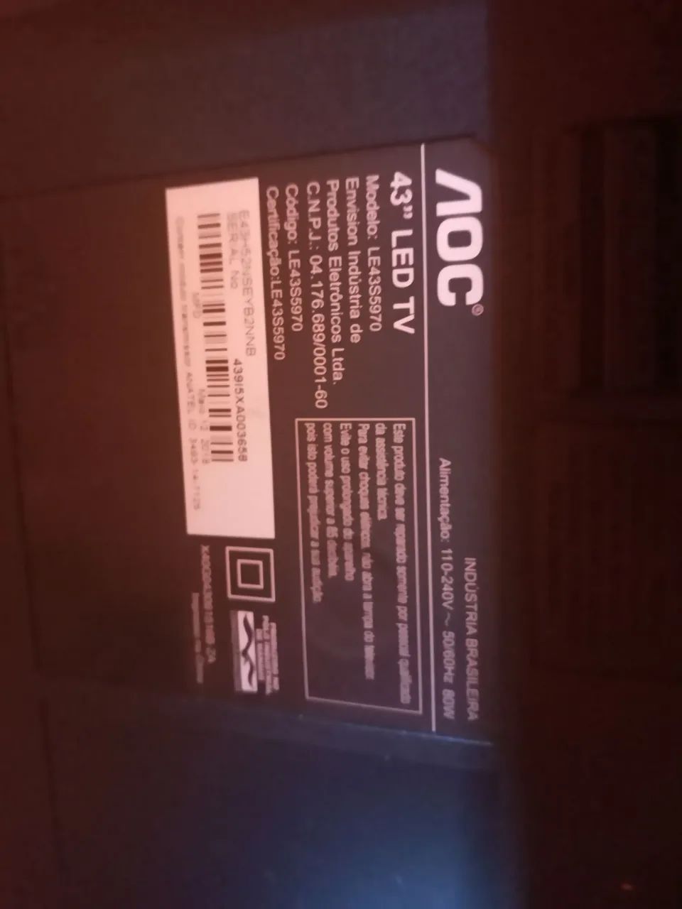 Tv AOC tela com faixas. - Foto 3