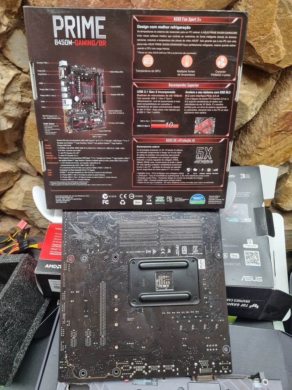 Placa-Mãe Asus Prime B450M-Gaming/BR Processador Athlon 3000g memoria 8gb - Foto 2