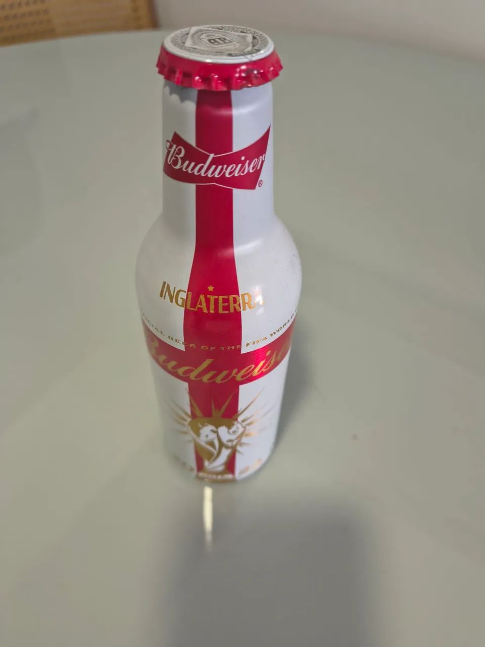 Garrafa Budweiser da Inglaterra em alumínio da Copa do Mundo de 2022 - Foto 5