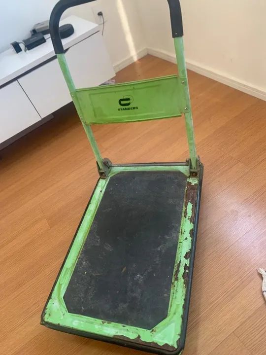 Carrinho De Carga Plataforma Dobrável Até 150kg Cor Verde E Preto - Foto 2