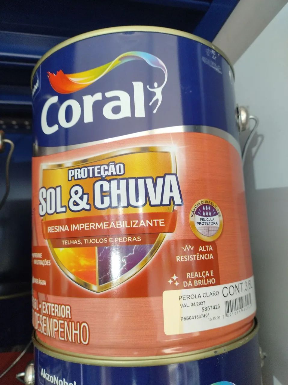 Resina Coral sol e chuva perola