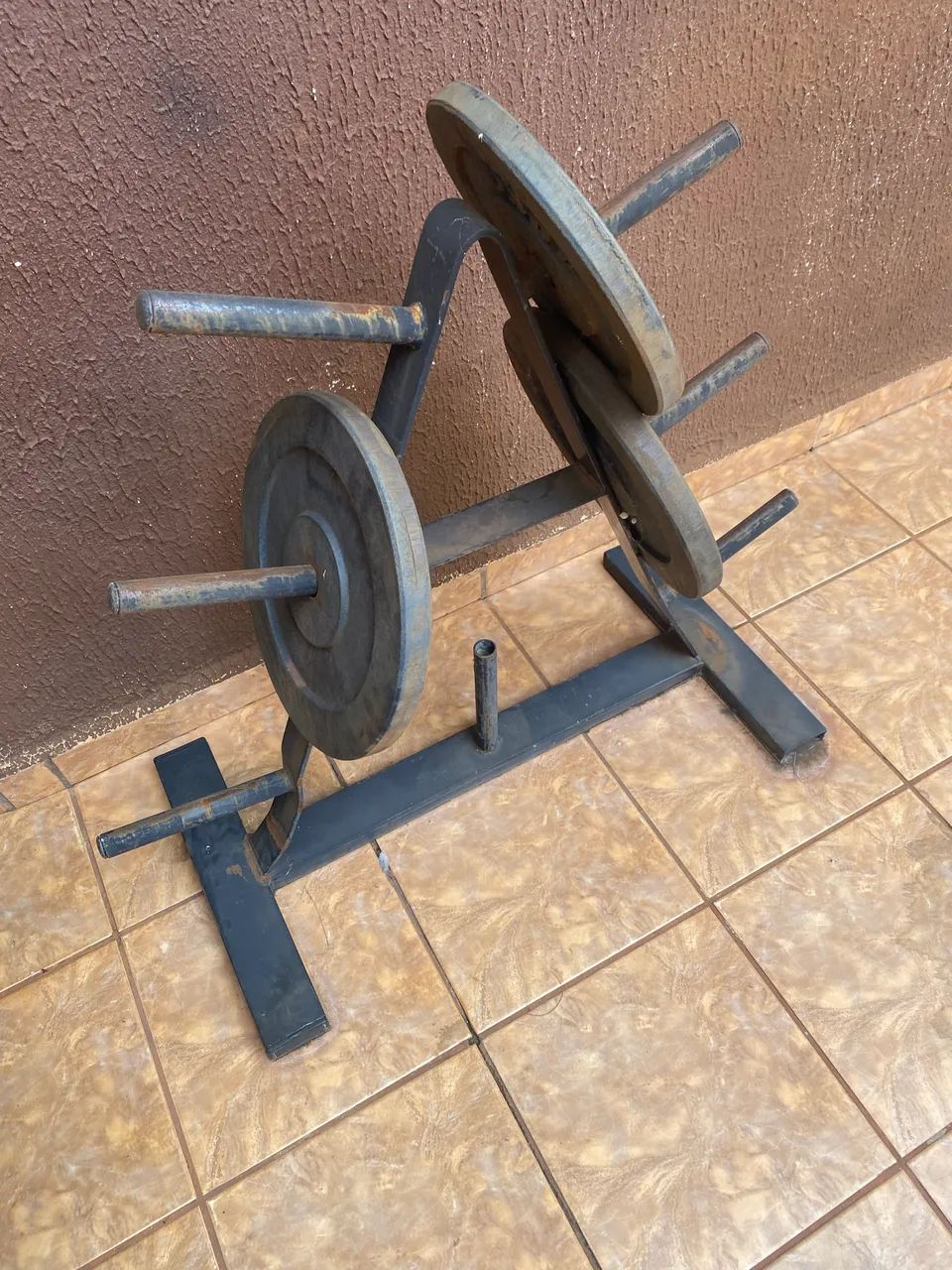 Suporte e alteres 15 e 10 kg  - Foto 3